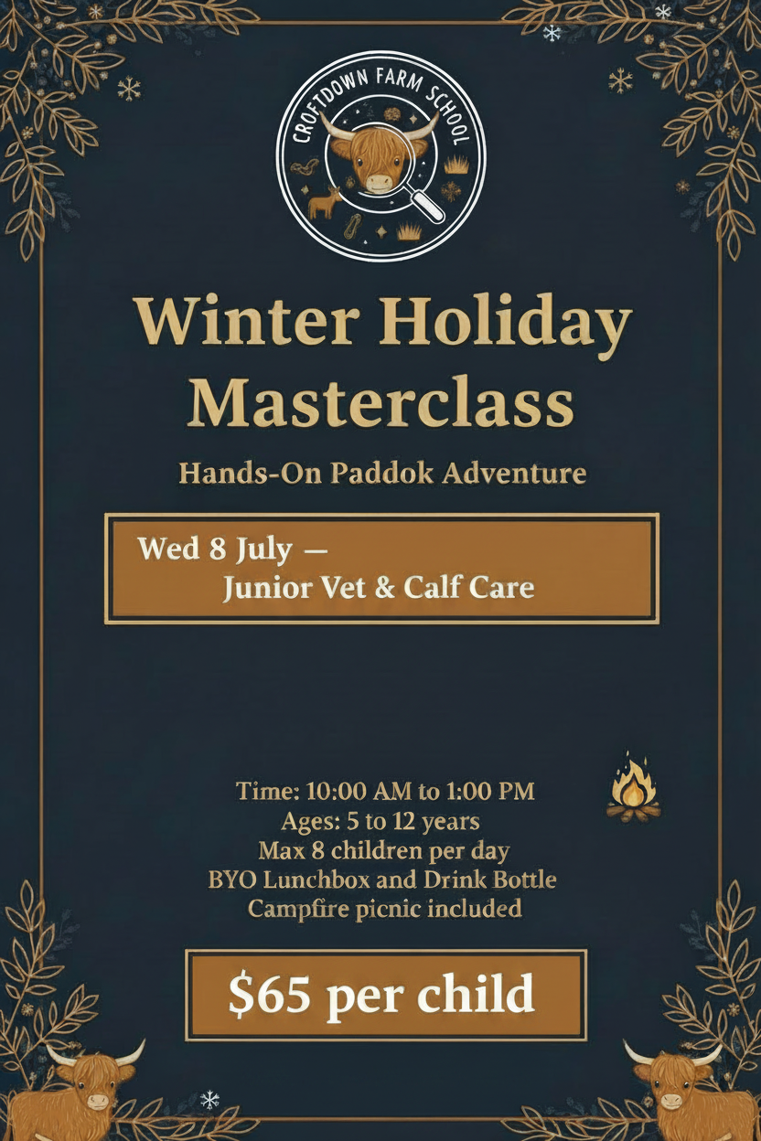 ⛔ SOLD OUT — Winter Holiday Masterclass — Junior Vet & New Calf Care (Wed 8 July)